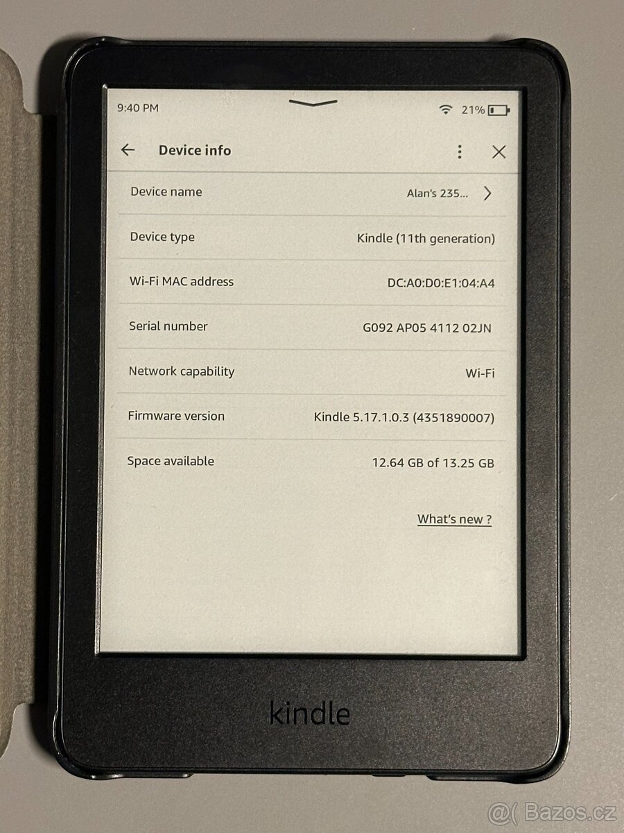 Čtečka Amazon Kindle 11. generace 16GB černá + obal - 2
