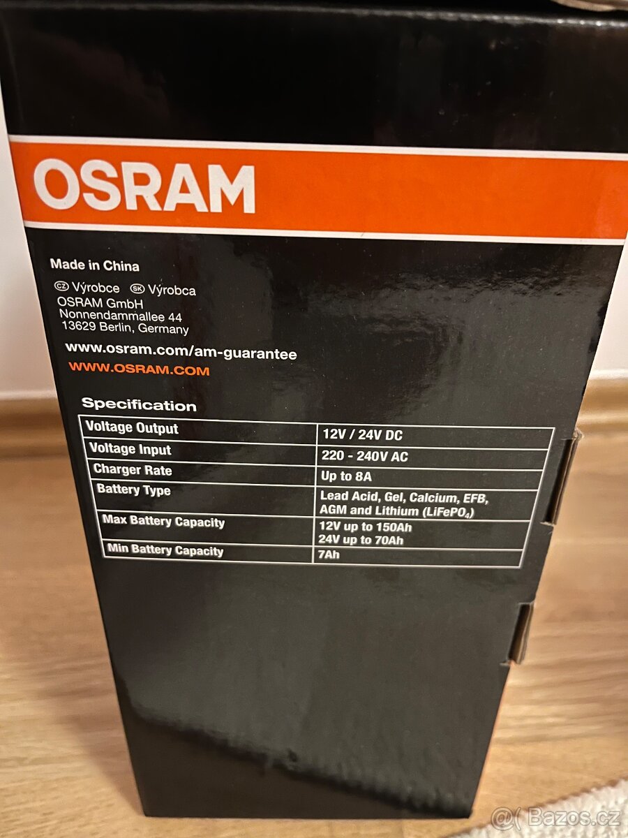 Nabíječka Osram 908 12/24V 8A nová - 2