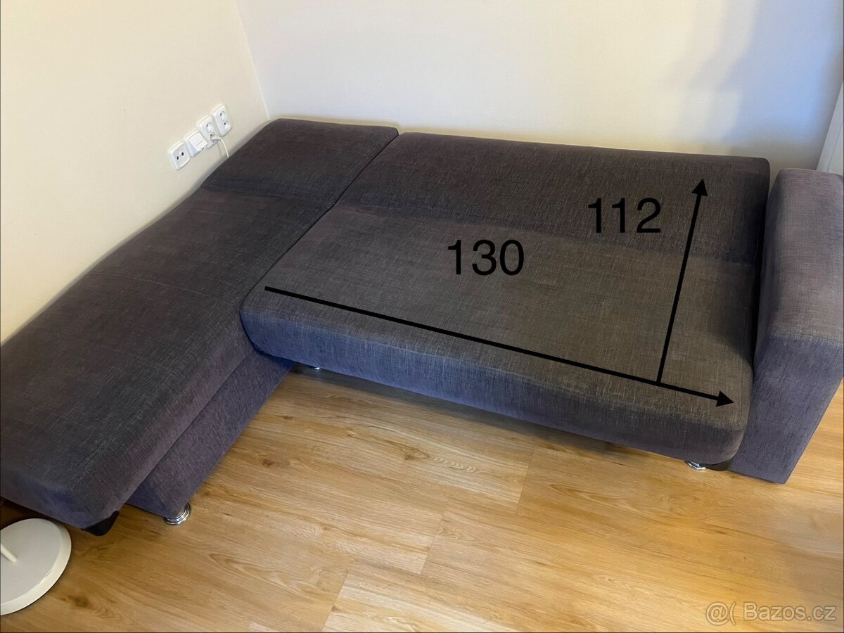 Rozkládací sedačka s úložným prostorem - 2