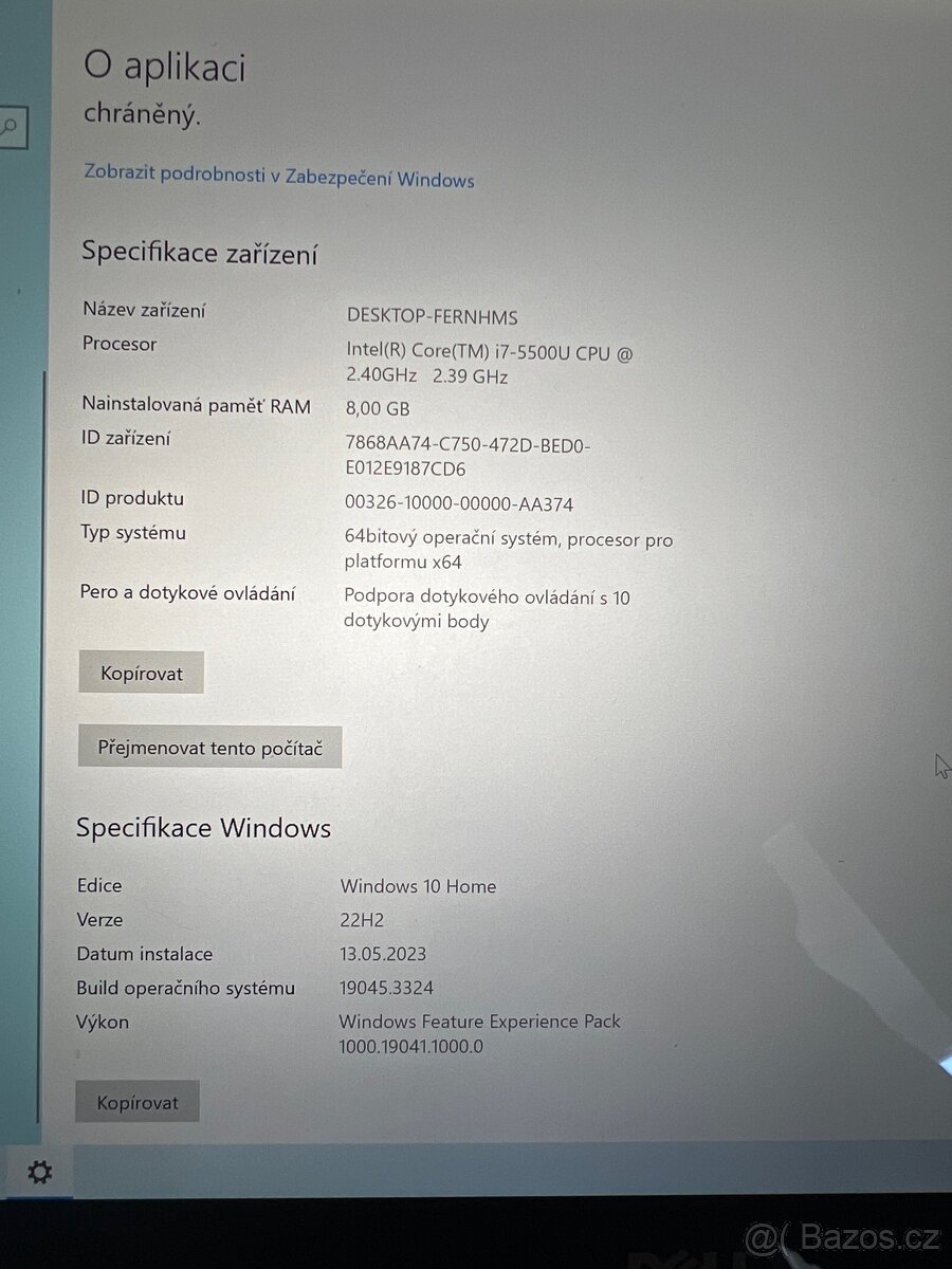 Dell XPS13 na nahradni dily - 2