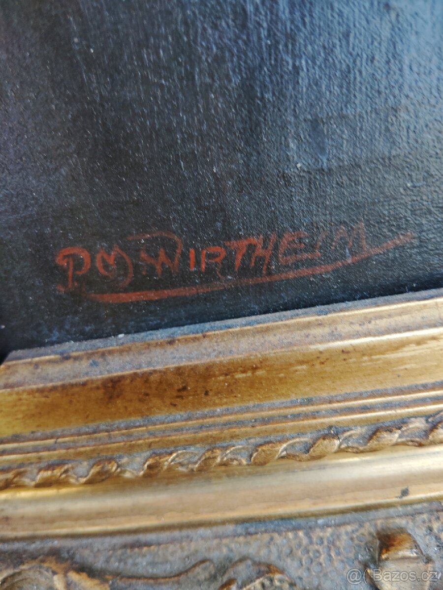 Starožitný obraz - muž s fajfkou - 2