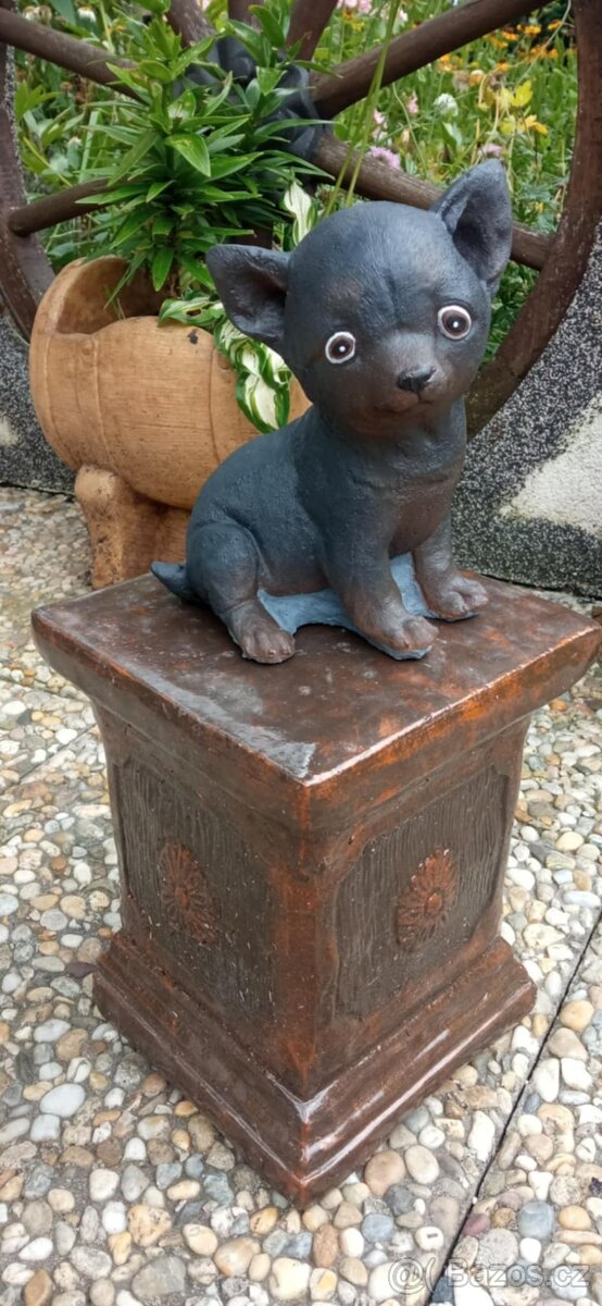 Zahradní dekorace- Soška Čivava 3 - 2