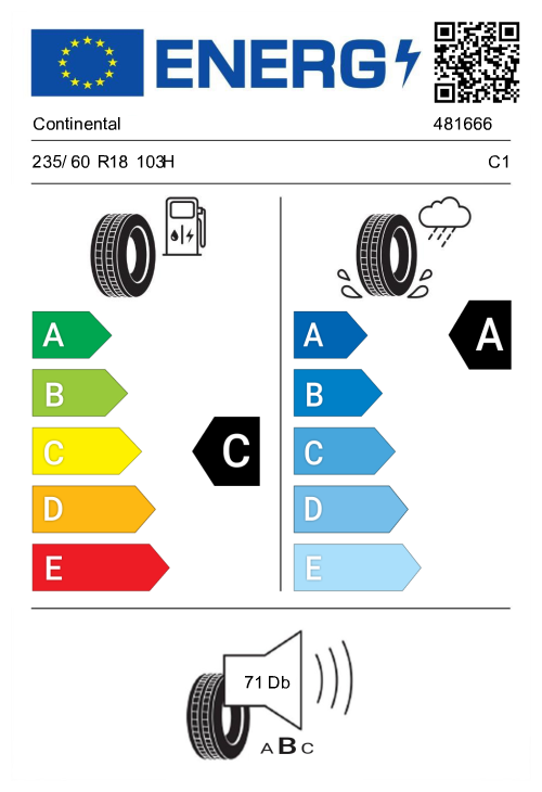 2x Continental SportContact 5 235/60 R18 103V Letní - 2