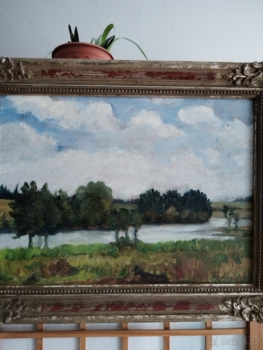 obraz VYSOKÉ NEBE, olej, sign. Franta Líbal - 2