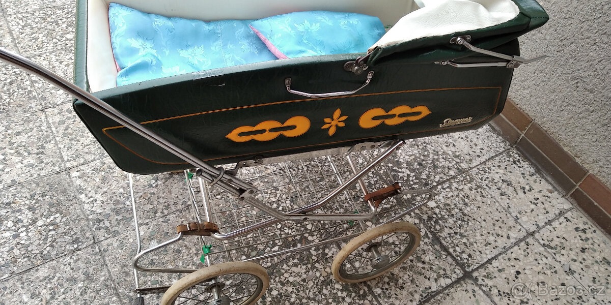 Starožitný kočár, retro kočárek; Stegner;sporták;pro panenky - 2