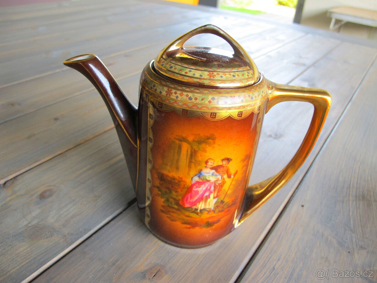 Pozlacený starožitný porcelánový servis DONATELLO - 2