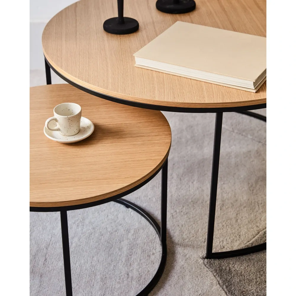 Set dvou dubových konferenčních stolků - 2