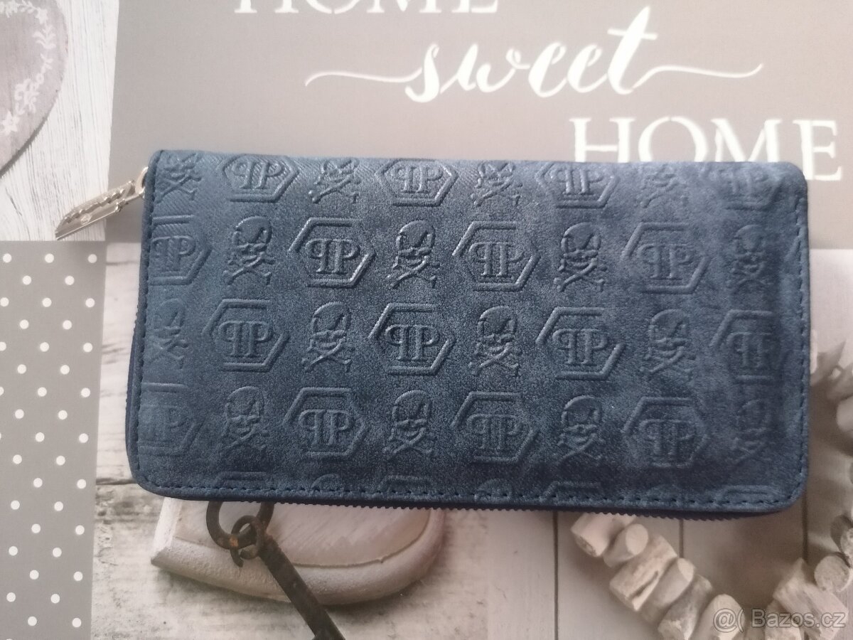 Peněženka Philipp Plein modrá - 2