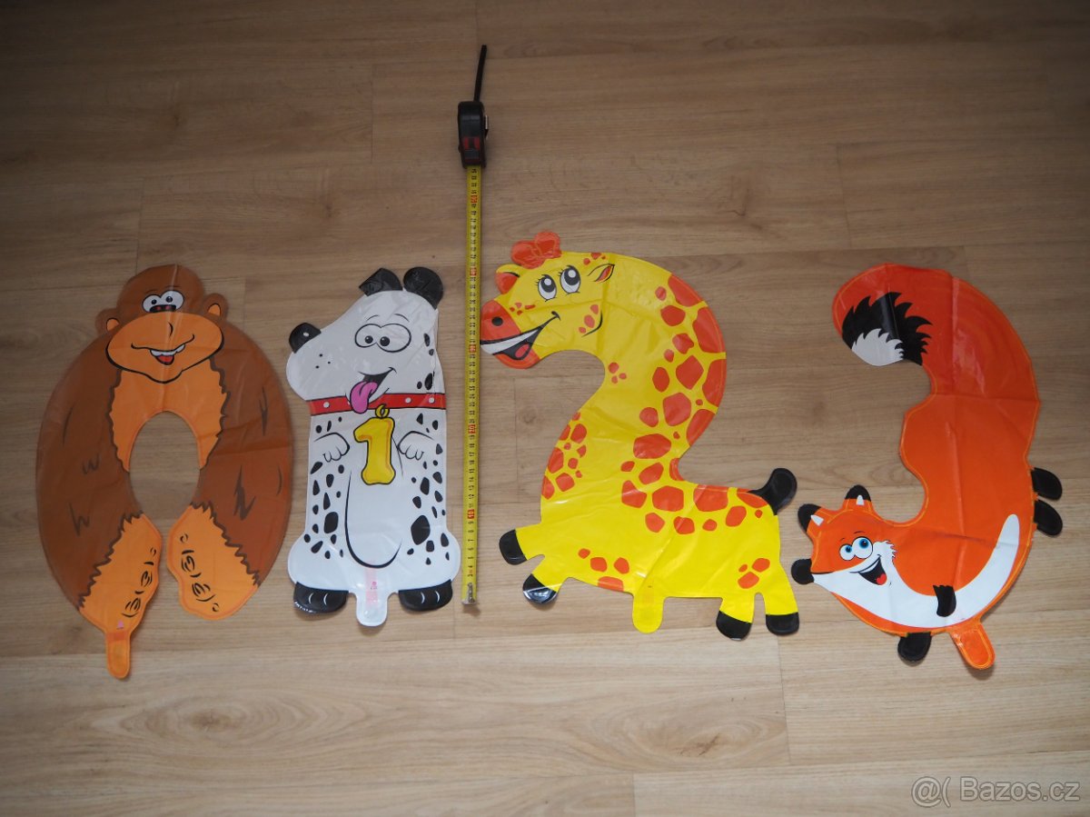 Narozeninové balonky - čísla 0-9 - 2