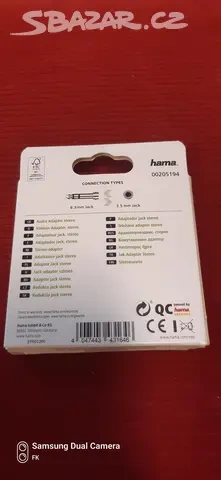 redukce Hama jack 3,5 mm/6,3 mm - 2