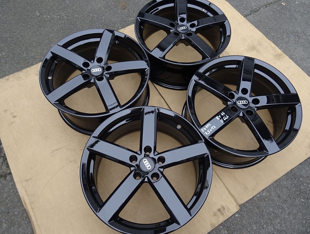 Alu disky černé na Audi, VW, 17", 5x108, ET 44, šíře 7,5J - 2