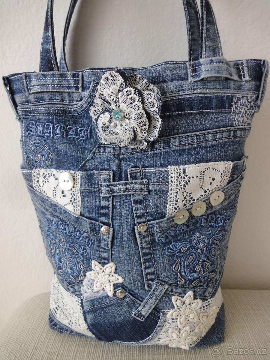 Malá džínová kabelka - 3 kusy/ORIGINÁL - 2