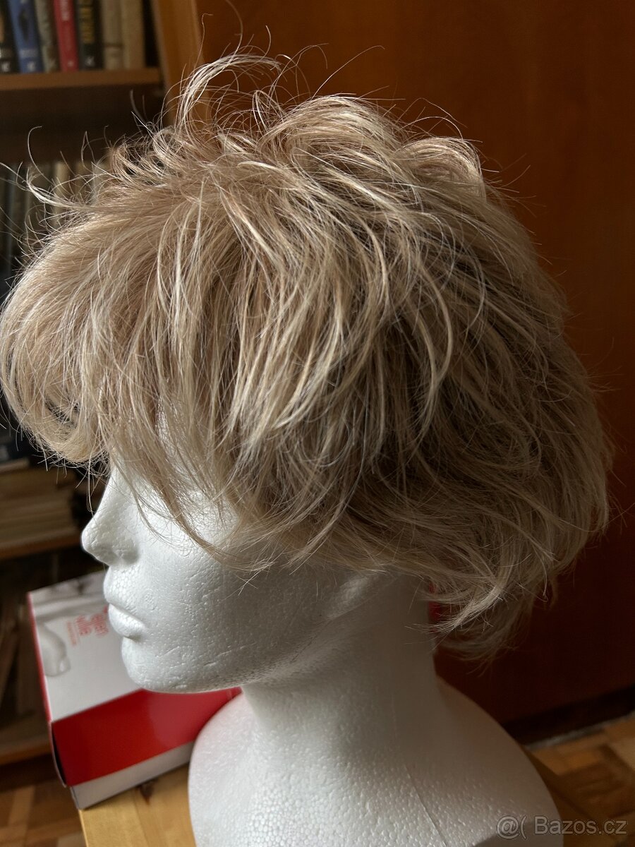 Značková blond paruka, moderní a přirozený vzhled, jako nová - 2