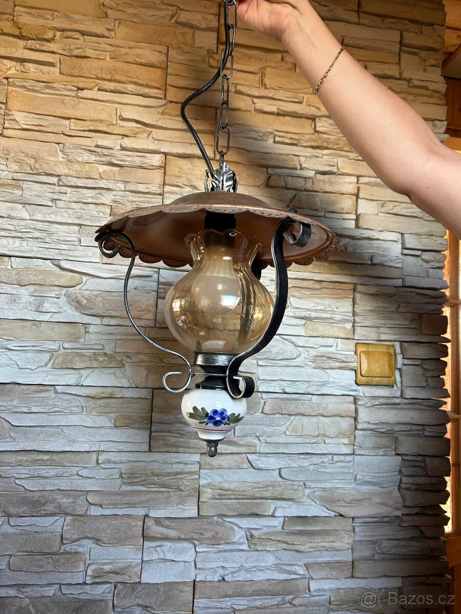 Rustikální lustr „lucerna“ - 2