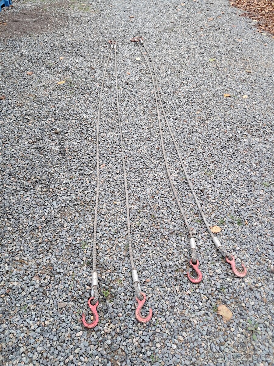 Vázací ocelová lana - dvojhák - mám 2 kusy - 2