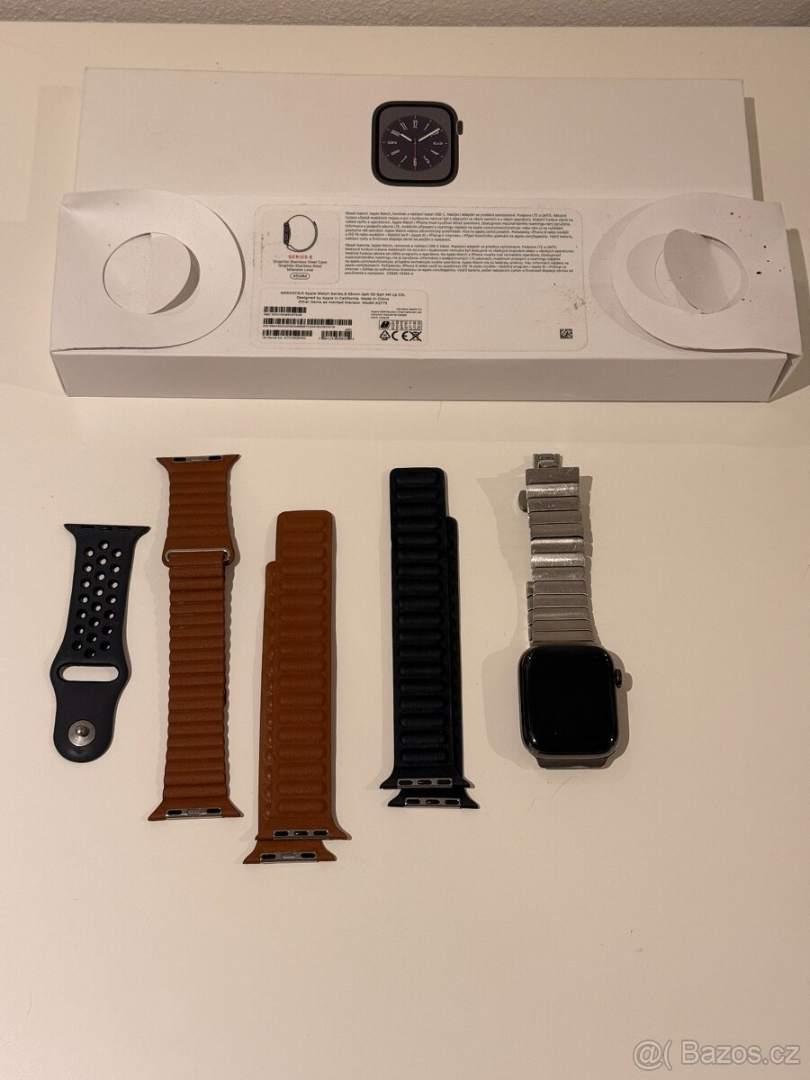 Apple Watch Series 8 45mm Cellular, Steel Case Grafitové - 2