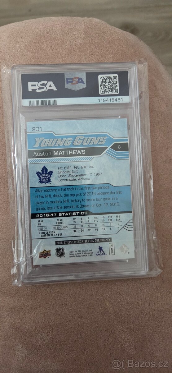 2016 Auston Matthews UD - Young Guns psa 9 - 2