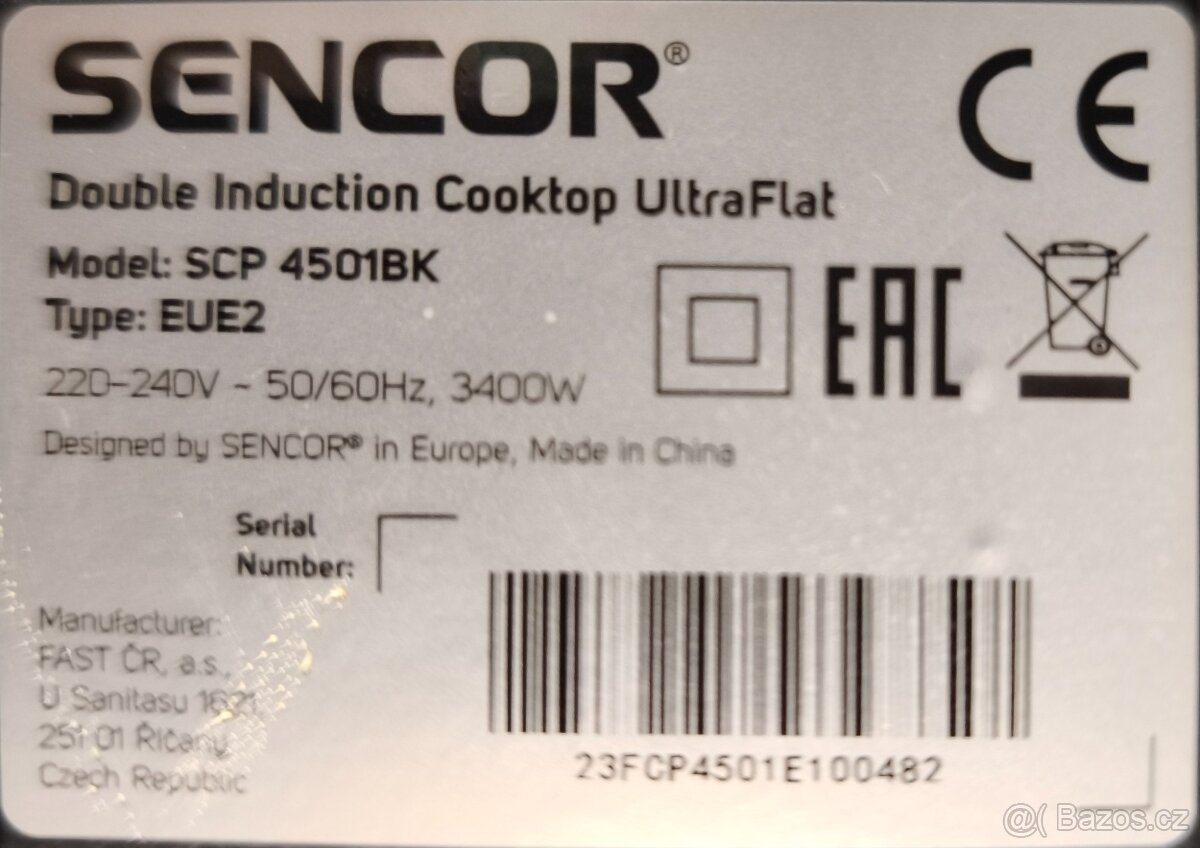 Prodám dvouplotýnkový vařič Sencor - 2