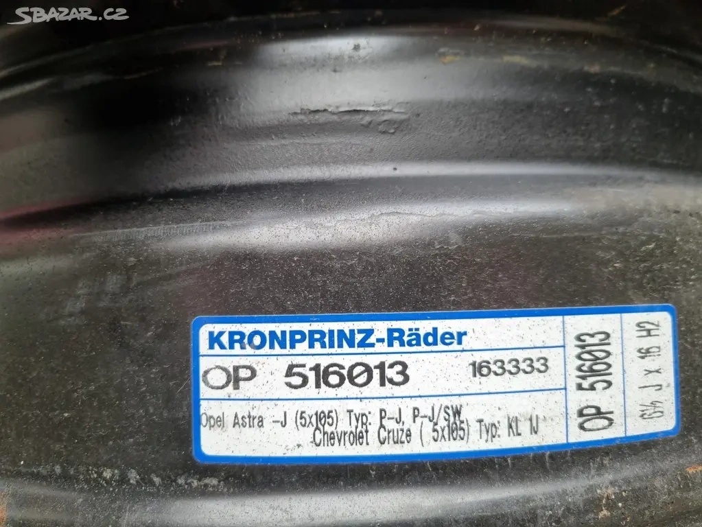 Plechové disky Opel Chevrolet 16" 5X105 J6,5 ET39 - 2