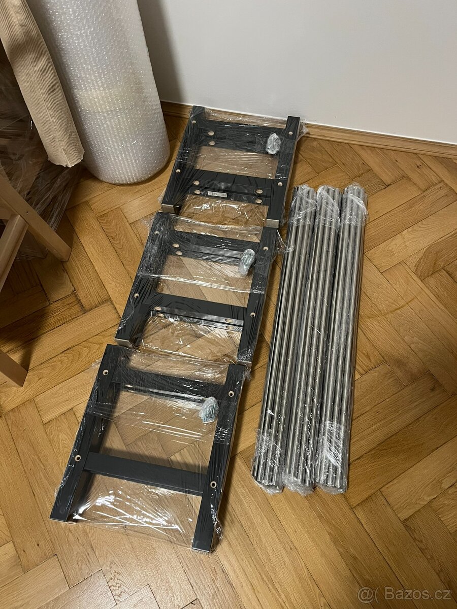 TJUSIG, botník / police na boty, 3ks, barva černá - 2