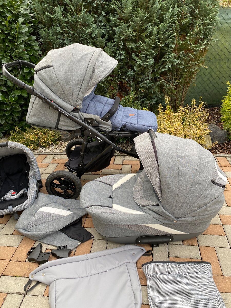 Kočárek Firkon Flipper 3 v 1+autosedačka - 2