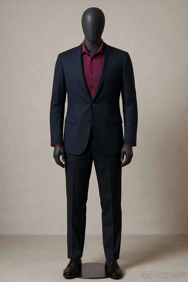 Pánský oblek BANDI 50/188 + košile 41/188 – výborný stav - 2