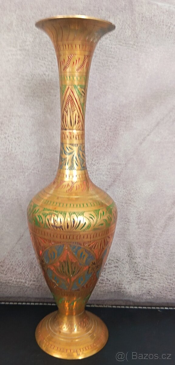 Mosazné vázy,karafa , zvoneček - 2