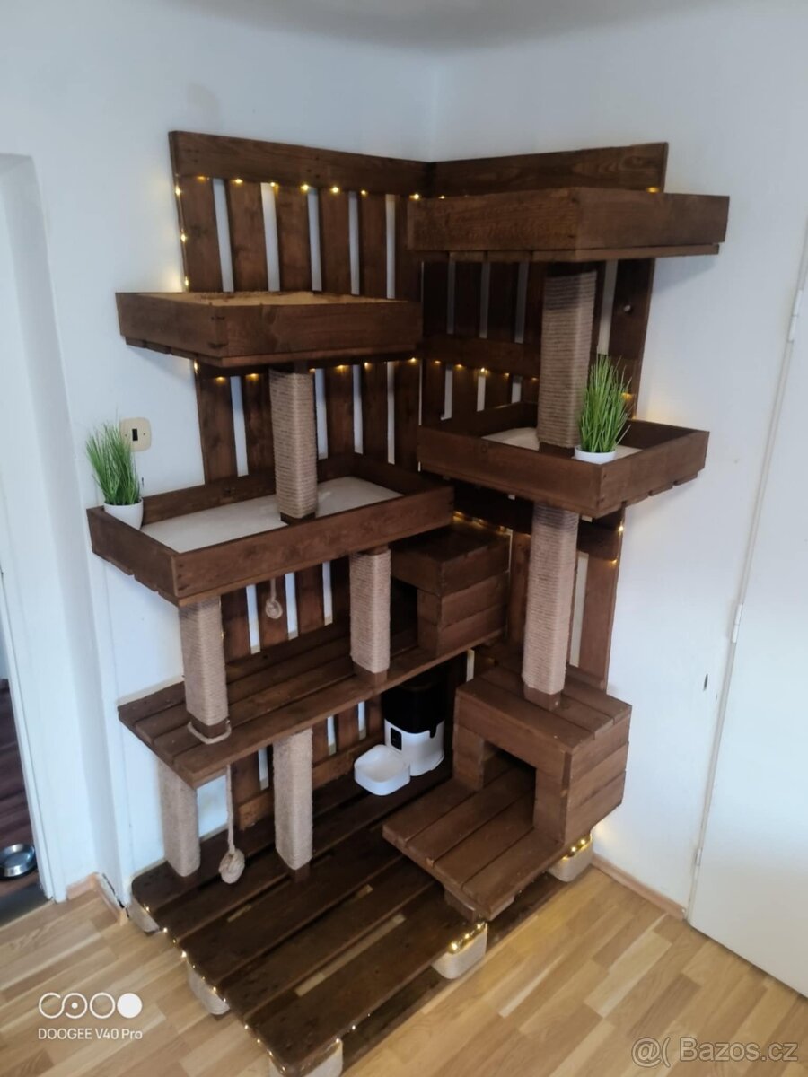 Strom pro kočky, škrábadlo, domeček - 2