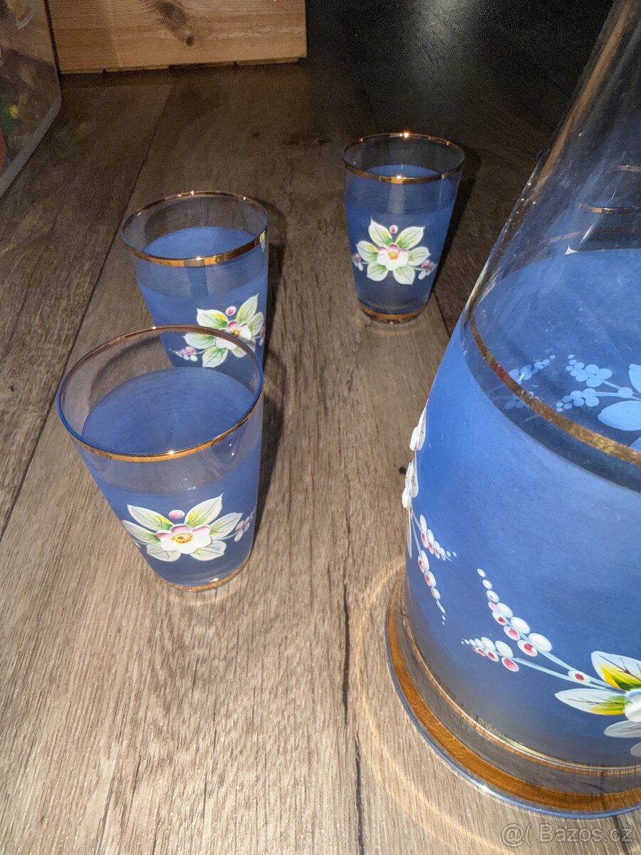 Skleněná likérová sada retro - 2