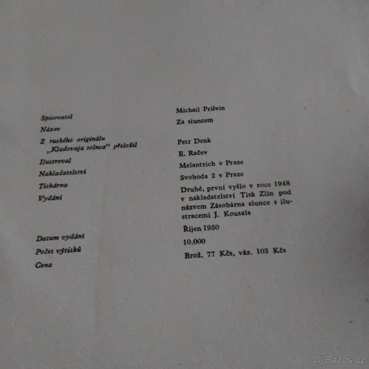 Za sluncem Michail Prišvin - 2