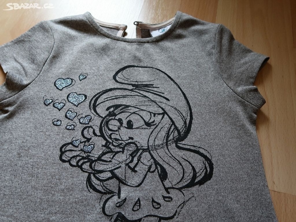 dívčí šaty 128/134 délka 66cm - 2