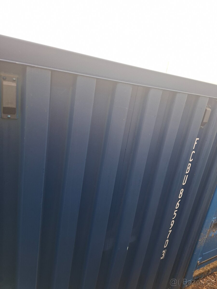 Námořní kontejner 20' – tmavě modrý, EASY OPEN, skvělý stav - 2