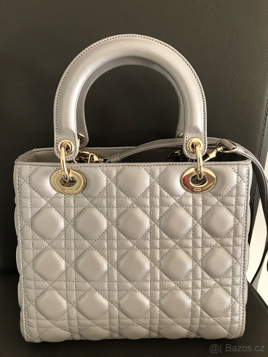 Dámská kabelka DIOR s účtenkou, úplně nová, světle šedá, kom - 2