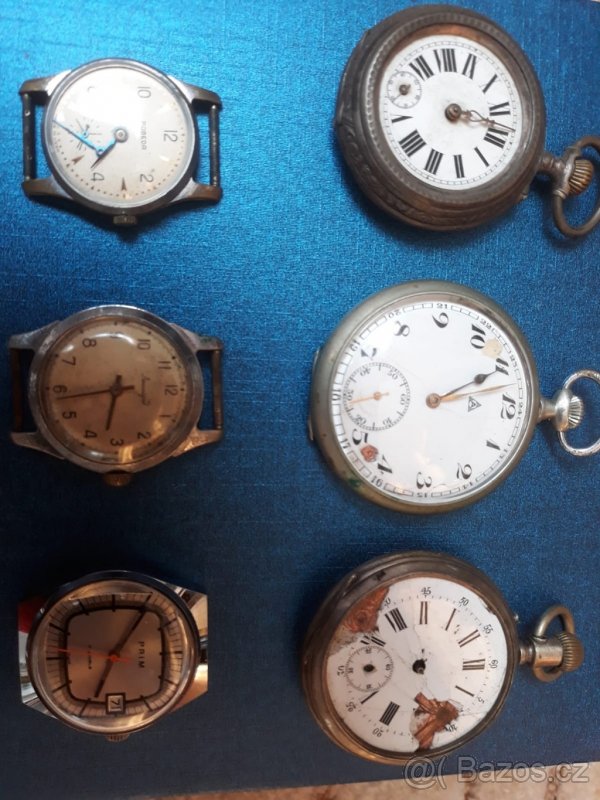 Hodinky PRIM televize, kapesní, atd. - 2