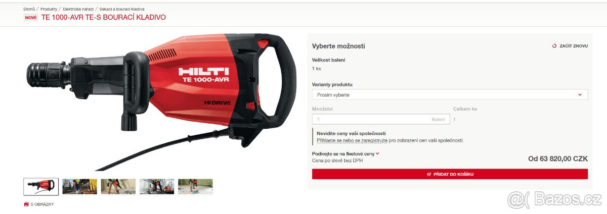 Hilti TE 1000-AVR TE-S bourací kladivo - 2