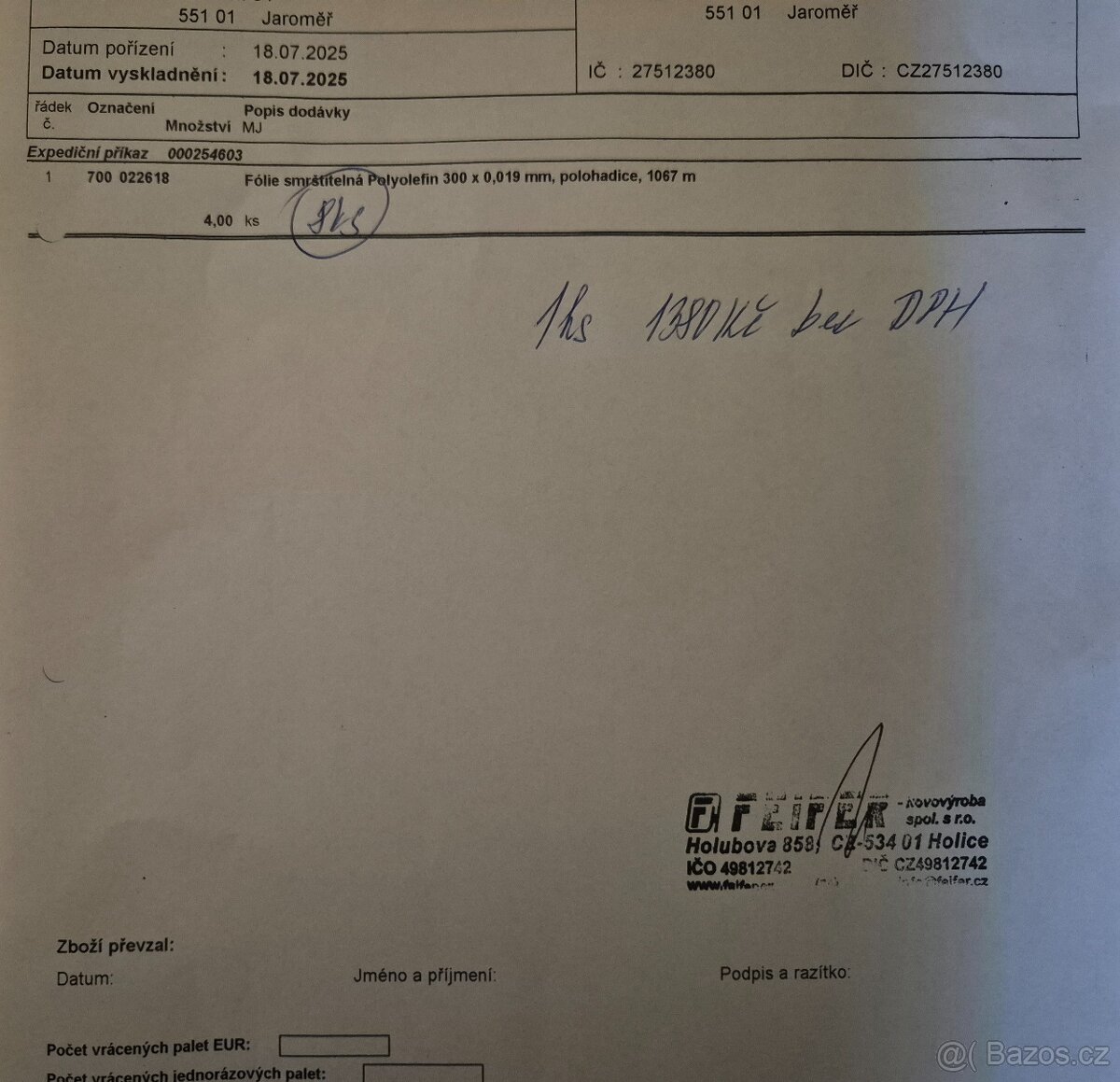 Fólie smrštitelná - 2