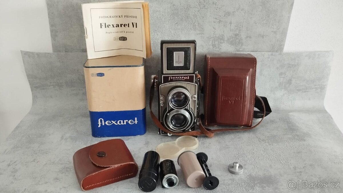 Starý fotoaparát Flexaret VI automat s brašnou, návodem, ori - 2