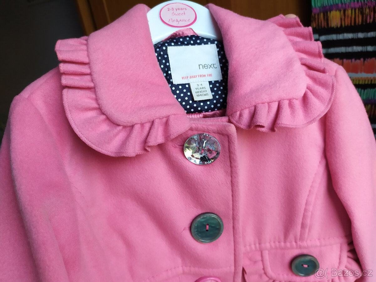 Dívčí růžový kabátek zn. Next, vel. 104 - 2