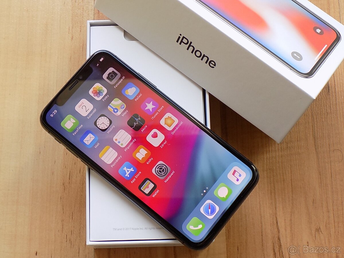 Apple iPhone X 256GB Space Gray,TOP , záruka, Bat 100% - 2