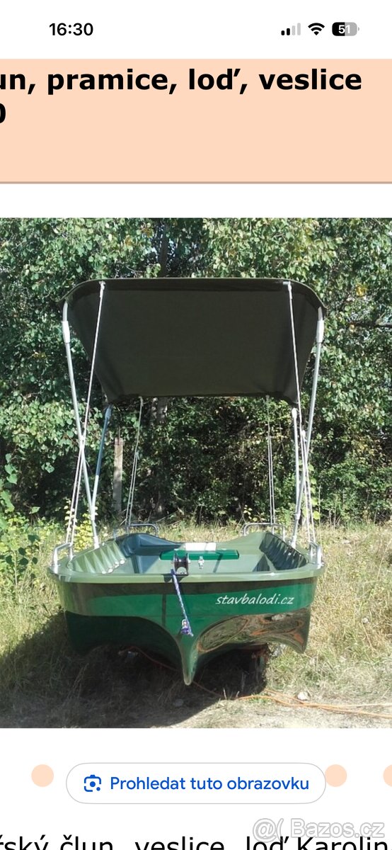 Rybářský člun pramice loď - 2