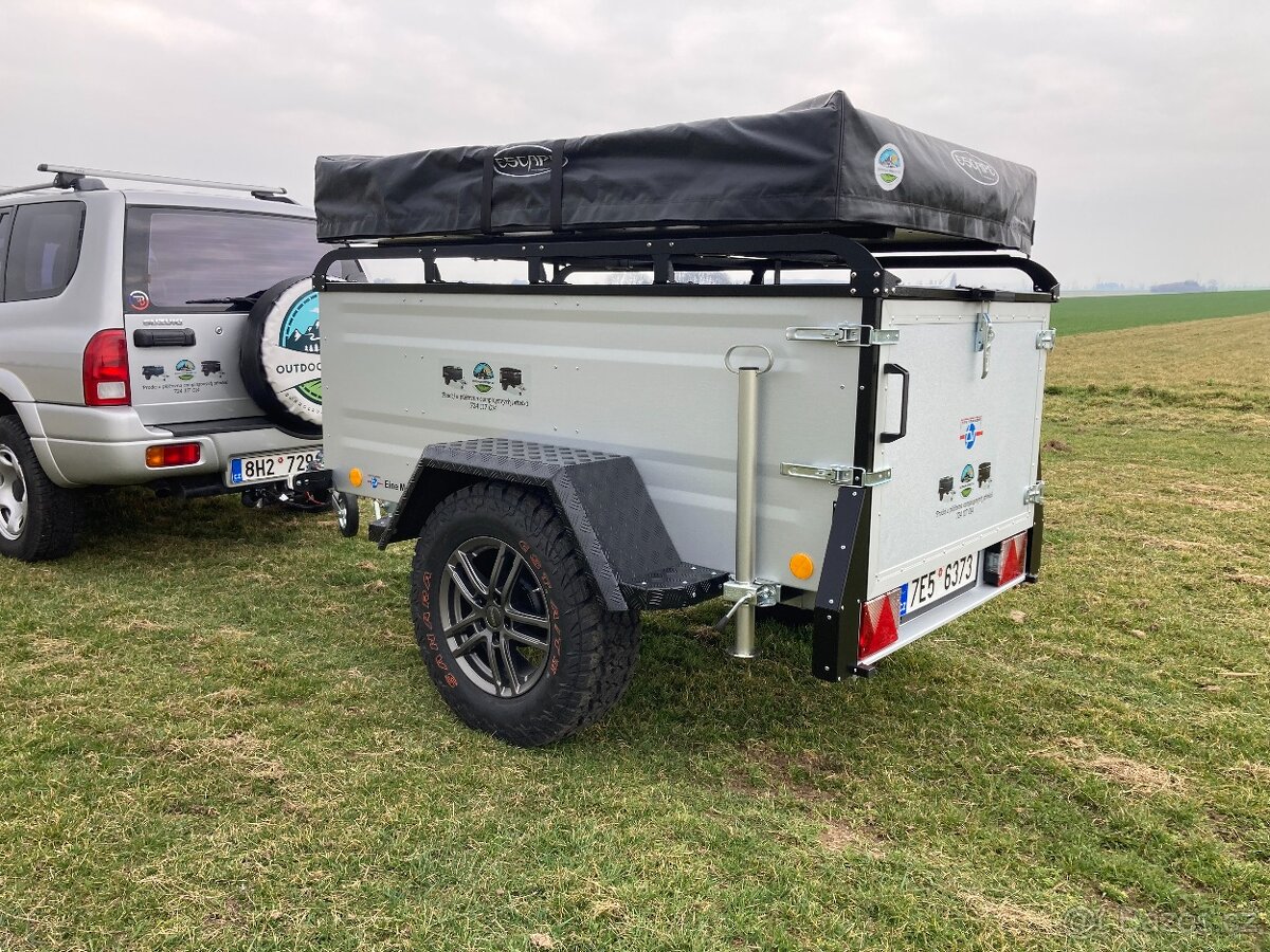 Multifunkční Přívěsný Vozík OFFROAD Camping Poklop na Stan