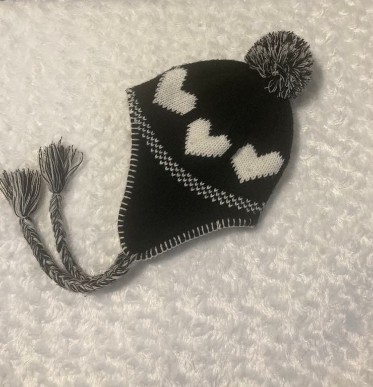 Čepice dívčí se srdíčky - 2