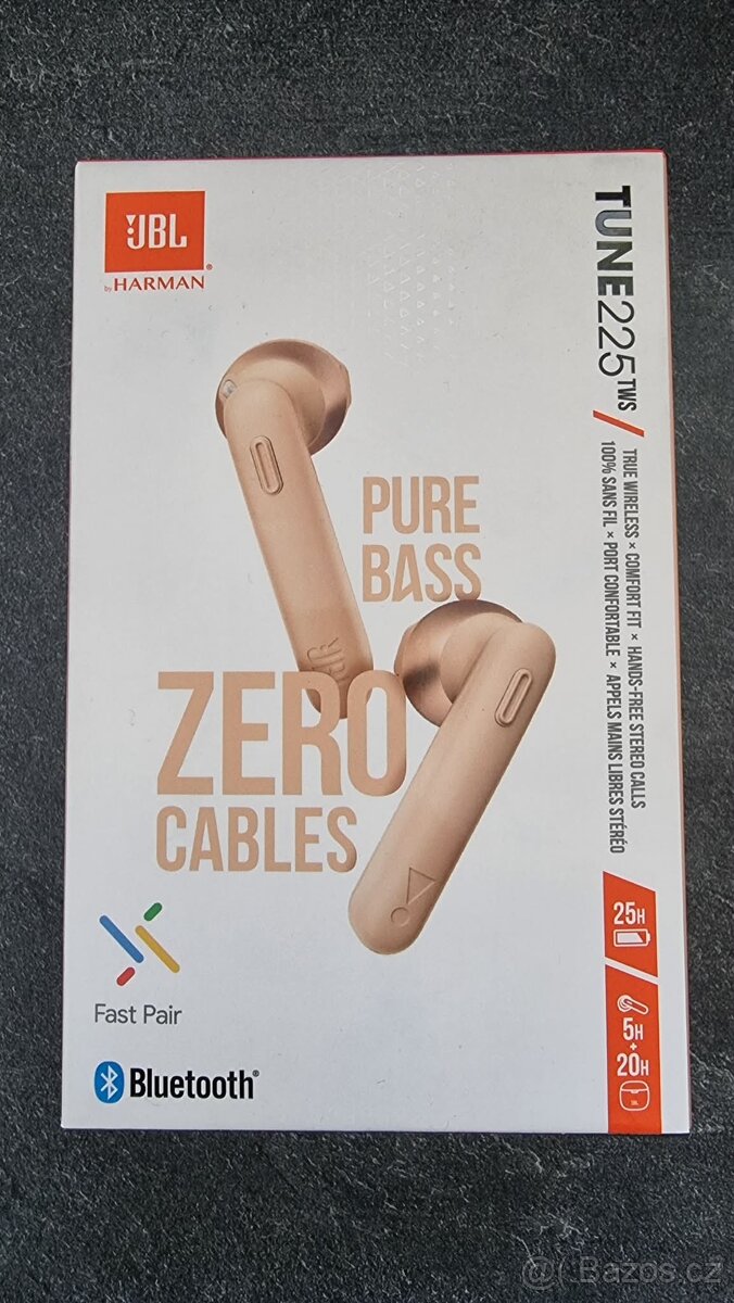 JBL, Tune 225, tělová barva, téměř nové - 2