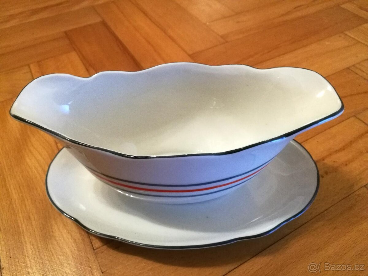 Starožitný porcelánový omáčník - 2