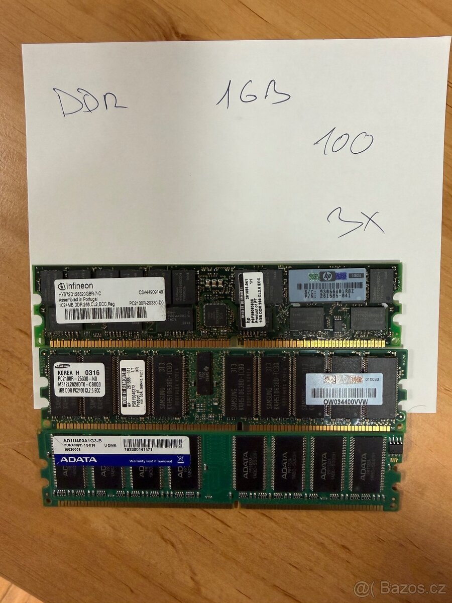 DDR, DDR2, DDR3, DDR4 paměti. SO-DIMM - 2