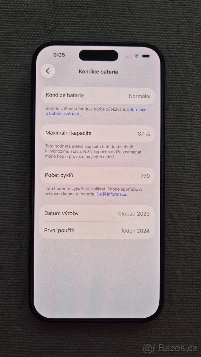 iPhone 15 pro 256GB, Modrý - 2
