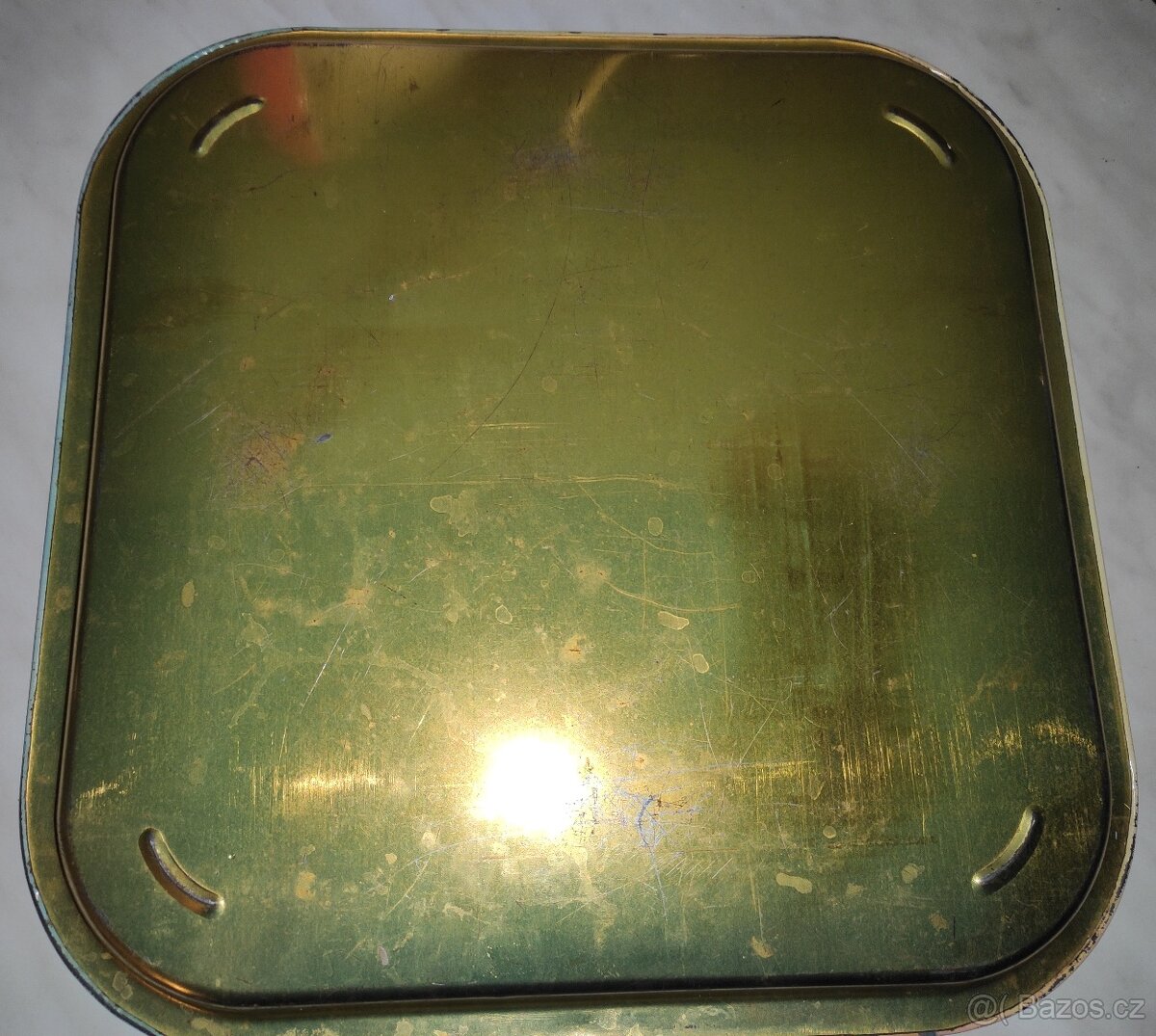 Luxusní plechový čtvercový ppdnos/tác - 2