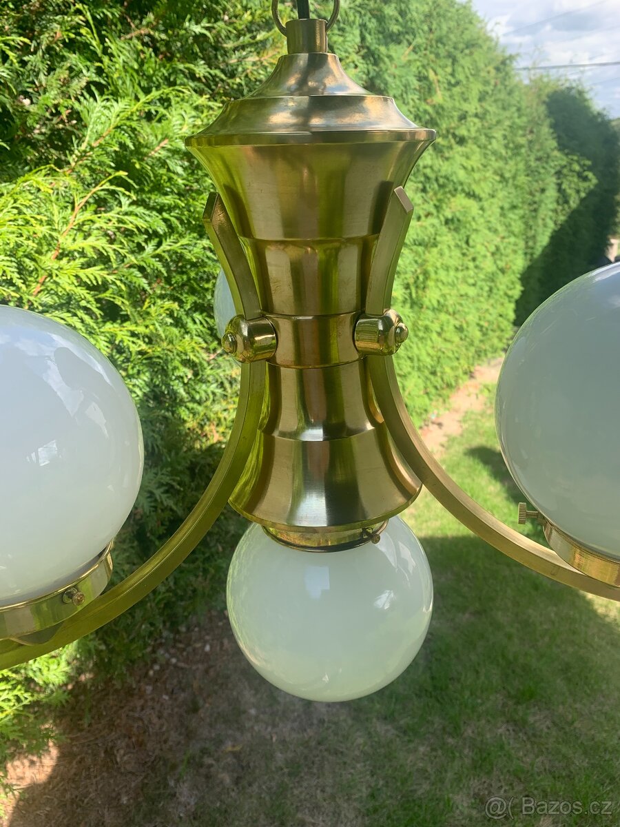 Mosazný starý lustr - 2