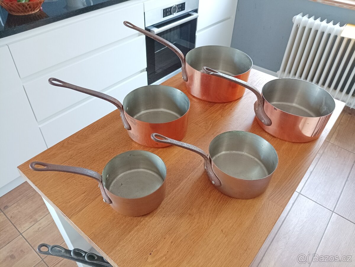 KVALITNÍ MĚDĚNÉ HRNCE TOURNUS FRANCIE 70. LÉTA - 2