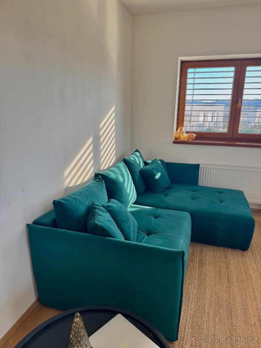 Sedací rohová souprava zelená - 2